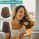 Bamboo Hair Brush and Comb Set for Women Men and Kids,Natural Bamboo wood Wide-tooth brush and tail comb - Paddle Detangling Brush for Wet Dry Curly Hair by TinyTreasures Baby Boutique