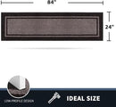 PURRUGS Dirt Trapping Door Mat 24" x 84", Non-Slip/Skid Machine Washable Entryway Rug, Shoes Scraper, Area Rug, Super Absorbent Welcome Mat for Muddy Wet Shoes and Paws, Grayish Brown & Coffee by CozyNest Decor
