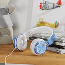 AILIHEN Kids Headphones for School Boys, Headphones with Microphone for Chromebook Laptop Computer Smartphone, 3.5mm Foldable Lightweight Headset for Teen Teenager (Blue) by TinyTreasures Baby Boutique