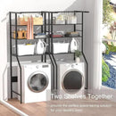 Dryer Storage Shelf and Heavy Duty Over the Washer– All-Steel Laundry Room Organizer with Clothes Drying Rod, Space-Saving Shelf for Front-Load Washers and Dryers, 29.92"L x 23.65"D x 70.8"H by CozyNest Decor