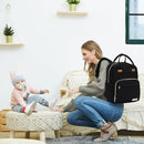 RUVALINO Diaper Bag Backpack-Multifunction Baby Travel Bag, Insulated Bottle Holders & Large Capacity, Waterproof, Deep Black by TinyTreasures Baby Boutique