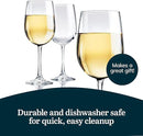 Libbey Vina White Wine Glasses Set of 6, 18.25 Oz Elegant, Fancy Glasses Drinking Set, Stemmed Wine Glasses for Weddings, Birthdays, Parties and More by CozyNest Decor