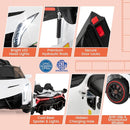 Costzon Ride on Car, Lamborghini Licensed 12V Battery Powered 4WD Sports Car with Remote Control, 3 Speeds, Hydraulic Doors, LED Lights, Towing Wheel, Horn, Music, Electric Vehicle for Kids Aged 3-8 by TinyTreasures Baby Boutique