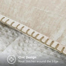 decorUhome Chenille Soft Throw Pillow Covers 18x18 Set of 2, Farmhouse Velvet Neutral Decorative Euro Pillow Covers with Stitched Edge for Couch Sofa Bed Home Decor, Beige by CozyNest Decor