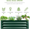 Best Choice Products 6x3x1ft Outdoor Metal Raised Garden Bed Box Vegetable Planter for Vegetables, Flowers, Herbs, and Succulents - Dark Green by GreenHaven Gardens