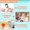 Black and White High Contrast Baby Books Flash Cards Tummy Time Mirror Toys Newborn Toys 0 6 Months Brain Development Infant Stimulating Sensory Toy 0-3 3-6 2 4 5 Months old Baby Boy Girl Shower Gifts by TinyTreasures Baby Boutique