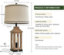 23.75" Farmhouse Table Lamps USB A+C Charging Ports 3-Way Dimmable Touch Control Lamp Nightlight Vintage Modern Lamp for Living Room Bedroom with 2 Light Sources by CozyNest Decor