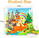Puzzles for Kids Ages 3-5, 16 Piece Colorful Wooden Puzzles for Toddler Children Learning Educational Toys for Boys and Girls (9 Puzzles) by TinyTreasures Baby Boutique