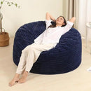 4FT Memory Foam Bean Bag Chair for Adults/Teens, Bean Bag Sofa with Fluffy Removable Cover, for Living Room Bedroom, Blue by CozyNest Decor