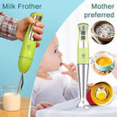Immersion Hand Blender, UTALENT 3-in-1 8-Speed Stick Blender with Milk Frother, Egg Whisk for Coffee Milk Foam, Puree Baby Food, Smoothies, Sauces and Soups - Green by TinyTreasures Baby Boutique