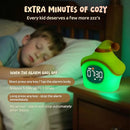 Star Alarm Clock with Night Light for Kids with Sleep Training and Sound Machine, Rechargeable Silicone Lamp OK to Wake Clock，Cute Animal Tabletop Lamp, Perfect Sleep Companion for Boys Girls, Pink by TinyTreasures Baby Boutique
