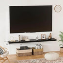 Heimlove 32 Inch Floating Shelves for Wall,Black 9.3" Deep Floating Shelf Set of 2,Wall Mounted Shelves for Bathroom Bedroom Living Room Kitchen Office,Shelf for Books Storage Room,Home Decor by CozyNest Decor
