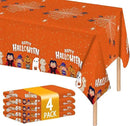 ATFUNSHOP 4 Packs Halloween Tablecloth Disposable Table Cover 54X108 Halloween Decorations KidsBirthday Party Decor, Spooky Spider Web Waterproof Spillproof Table Cloth - Perfect for Dinner by CozyNest Decor