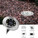 ZGWJ Solar Ground Lights,8 LED Disk Lights Upgraded Outdoor Garden Lights Landscape Lights for Lawn Pathway Yard Deck Patio Walkway White, 8 Pack by GreenHaven Gardens