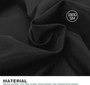 Surmente Black Tablecloth 90 x 132-inch Rectangular Polyester Table Cloth for Weddings, Banquets, or Restaurants by CozyNest Decor