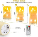 Flameless Flickering Candle, Pillar Candle,with Embedded String Lights,3 Pack LED Romantic Candle with Remote Control, Battery Operated Real Wax, Ideal for Wedding, Home decorand Holiday (Ivory) by GreenHaven Gardens