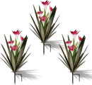 Homight Metal Agave Plant Outdoor Decoration Outdoor Garden Decoration Lily Mexican Yard Art Plant Garden Agave Lily Decorative Garden Gift (3 Big Red Lilies), HM-390-345 by GreenHaven Gardens