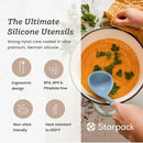 Starpack 'Stir & Serve' Silicone Cooking Utensils Set (5 Pcs) - Kitchen Utensil Set Heat Resistant to 600°F - Kitchen Utensils for Nonstick Cookware - Silicone Utensil Set for Mixing & Cooking by CozyNest Decor