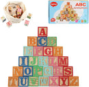 Joqutoys ABC Wooden Building Blocks for Toddlers 1-3 Large, 26 PCS Alphabet & Number Stacking Blocks, Educational Learning Toys for Boys Girls Kids Gifts 1.65'' by TinyTreasures Baby Boutique
