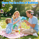 EagleStone Toys for 3+ Year Old Boys Girls, 2 Pack Bubble Gun Machine with Bubble Solution, Outdoor Toy for Kids Ages 4-8,Kids Toys for Ages 3-4 4-6 5-7, Birthday Gifts for 3 4 5 6 7 8 Year Old Boys by TinyTreasures Baby Boutique