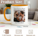 Custom Photo & Text Mug Add Personalized Text, Upload Your Image Personalized 11.5oz Mug Choose From Various Designs The Suitable Gift for Parents (C02 TEXT & PHOTO) by TinyTreasures Baby Boutique