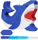 WERNNSAI Shark Piñata - Ocean Shark Birthday Party Decorations Kids Boys Pinata with Blindfold and Bat for Under the Sea Party Supplies Baby Shower Birthday Game Set by TinyTreasures Baby Boutique