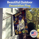 Fawn Pug in Fall Leaves House Flag 28x40 Porch Sleeve Pole Decorative Outside Yard Banner Artwork Wall Hanging, Polyester