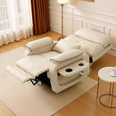 Dual Motor Power Lift Recliner Chair for Adult & Elderly, Infinite Position Lay Flat Lift Chair with Heat & Massage, Cup Holder, Lumbar Pillow, Wireless Charger, USB Ports, Leather (Beige) by CozyNest Decor