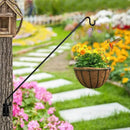 MIXXIDEA 2 Packs Heavy Duty Extended Reach Wall Mounted Deck Hook Wall Pole, Wall Bracket Direction and Length Adjustable Plant Bracket for Bird Feeders, Planters, Suet Baskets, Lanterns, Wind Chimes by GreenHaven Gardens