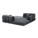 Modern 2 Tone Fabric Convertible Sleeper Sofa Bed by HouseOfZazla