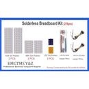 276Pcs Breadboard Jumper Wires Kit, 2Pcs 830 Breadboards + 2Pcs 400 Breadboards + 2Pcs Color-Coded 170 Breadboards + 140Pcs U-Shape Jumpers and 2x65Pcs Flexible Wires for Arduino, Raspberry Pi, STEM by TinyTreasures Baby Boutique