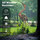 VEWOGARDEN Heron Outdoor Statues Metal Crane Garden Sculptures & Statues for Yard Lawn Patio Pool Outside Decorations, Bronze