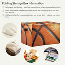 Storage Basket Bin Basketball Organizer Basket Collapsible Shelf Basket Cube with handle for Nursery Bedroom Bathroom, one sizex1 by TinyTreasures Baby Boutique
