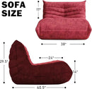 Bean Bag Chair, Fireside Chair Bean Bag Sofa Large Bean Bag Chair for Adults, Bean Bag Chairs for Teens with High Density Comfortable Foam, Memory Foam Bean Bag for Living Room, Bedroom (Red) by CozyNest Decor