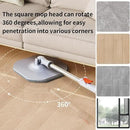 Spin Mop and Bucket with Separate Dirty and Clean Water,360° Spin Mop and Bucket System with Widening Foldable Handle,2 Replaceable Mop Pads,Square Mop for Floor Hardwood Tile Marble Wall Cleaning by CozyNest Decor