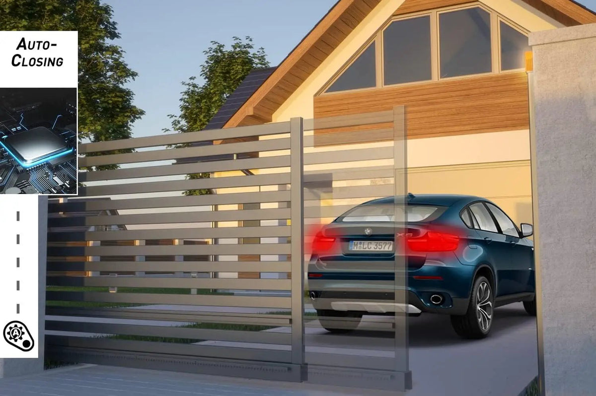 Blütezeit 2650lb Automatic Sliding Gate Opener Rack Drive Operator for Heavy Driveway Slide Gates Up to 40 Feet, Rolling Gate Motor with 2 Remote Controls, Infrared Sensor & Complete Hardware Kit, photo 6 of 6