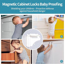 15 Pack Magnetic Cabinet Locks Baby Proofing - Safeasy Child Safety Latches for Cabinets, Drawers & Cupboards - Quick-Adhesive Installation (15 Locks + 2 Keys) by TinyTreasures Baby Boutique