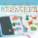 Erasable Doodle Set for Kids - Reusable Magic Drawing Book with 12 Watercolor Pens 14 Page Drawing, Road Trip Car Game Writing Painting Set for Boys and Girls (Dolphin) by TinyTreasures Baby Boutique