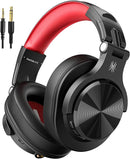 OneOdio A70 Bluetooth Over Ear Headphones, Wireless Headphones w/ 72H Playtime, Hi-Res, 3.5mm/6.35mm Wired Audio Jack for Studio Monitor & Mixing DJ Guitar AMP, Computer Laptop PC Tablet - Red by TinyTreasures Baby Boutique