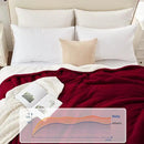 Sealy Electric Blanket Throw Size 50"*60",Super Cozy Flannel to Sherpa Reversible Heated Blanket Throw with 6 Heating Levels & 2-10 Hours Auto Off Overheating Protection Machine Washable,Red by CozyNest Decor
