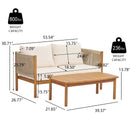 4-Piece Outdoor Sofa Set with Acacia Wood Frame in Teak Look by HouseOfZazla