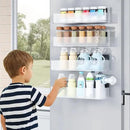 Magnetic Spice Rack for Refrigerator, Kitchen Organizer and Storage Shelf, Clear(2 Pack) by CozyNest Decor