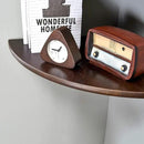 Corner Shelf,14inch Walnut Solid Wood Floating Corner Shelves Wall Mount Round End Floating Speaker Rack with Wire Hole for Small Plant for Bedroom Kitchen, Living Room by CozyNest Decor