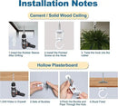 Ceiling Hooks for Hanging Plants (6 PCS White),Heavy Duty Metal Plant Hooks, Screw in Hooks for Hanging Birdfeeders, Lamps, Planters, Outdoor Decorative Hooks up to 33 lbs by GreenHaven Gardens