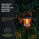 Glass Solar Lantern Outdoor Lights Waterproof, Flickering Flame Solar Lights with Modular Design, Auto On/Off Decorative Hanging Lanterns for Patio Garden Pathway Camping Deck Yard (2 Pack) by CozyNest Decor