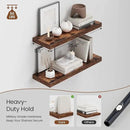 Heimlove 36 Inch Long Floating Shelf for Wall, 12" Deep Floating Shelves Wall Shelves for Bedroom Living Room Bedroom,Wall Mounted Shelves for Storage Book Decor, Set of 2, Rustic Brown by CozyNest Decor