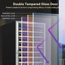 Tylza Upgraded 154 Bottles Wine Cooler Refrigerator, 24 Inch Tall Wine Fridge Built-in or Freestanding with Professional Compressor, Low Noise Fast Cooling and Intelligent Temperature Memory by CozyNest Decor