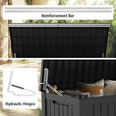 Mars Villa 180 Gallon Outdoor Storage Box Waterproof, Extra Large Resin Deck Box, Outside Storage Bin for Patio Furniture Cushions, Pool Supplies, Sports Gear, UV Resistant and Weatherproof, Black by CozyNest Decor