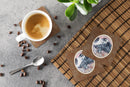 Black and Harlequin Great Dane Foam Coasters Set of 4 Cup Coasters for Indoor Outdoor, Tabletop Protection, Anti Slip, Mouse pad Material