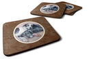 Black and Harlequin Great Dane Foam Coasters Set of 4 Cup Coasters for Indoor Outdoor, Tabletop Protection, Anti Slip, Mouse pad Material